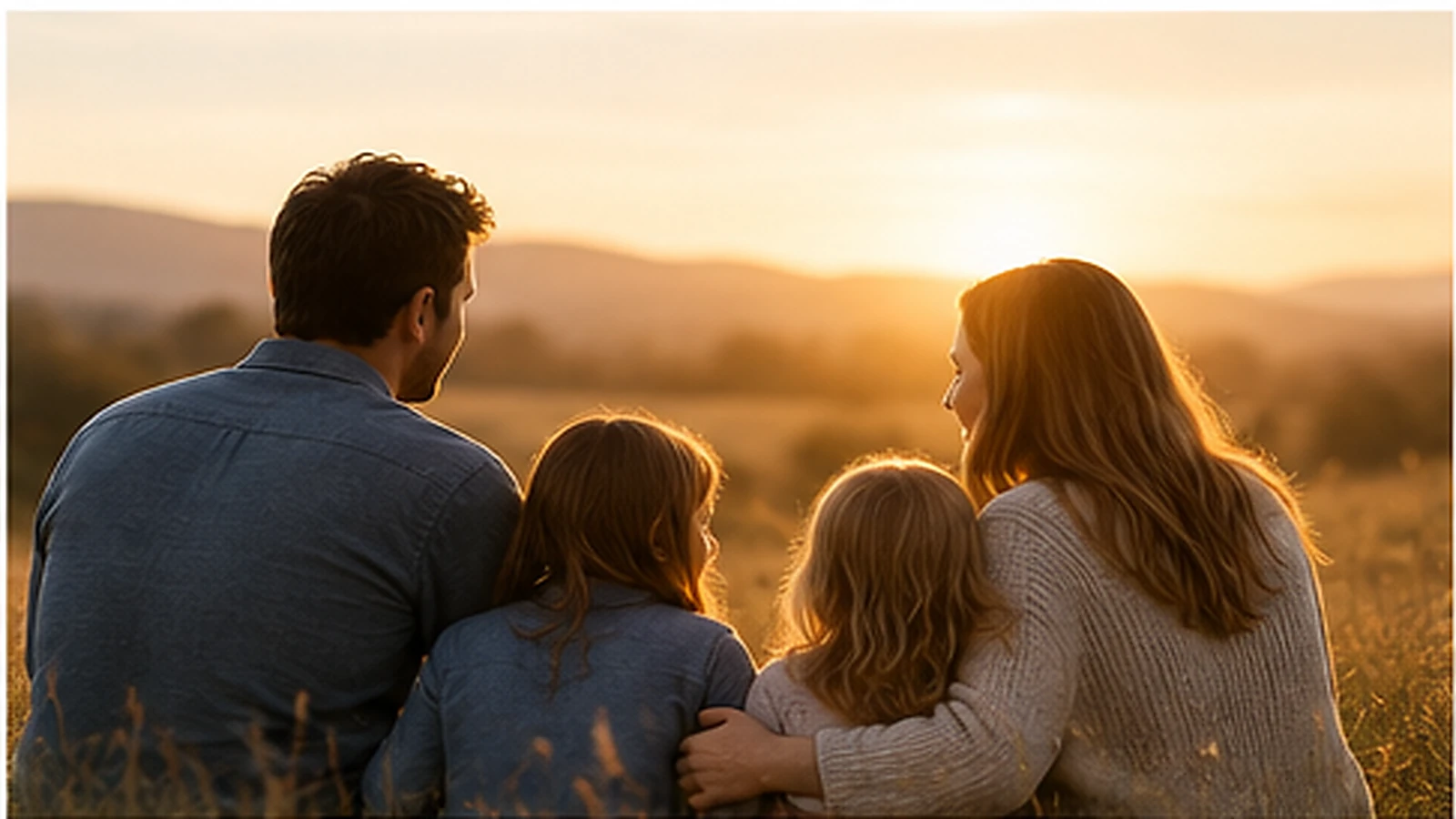 A family sharing a relaxed moment together